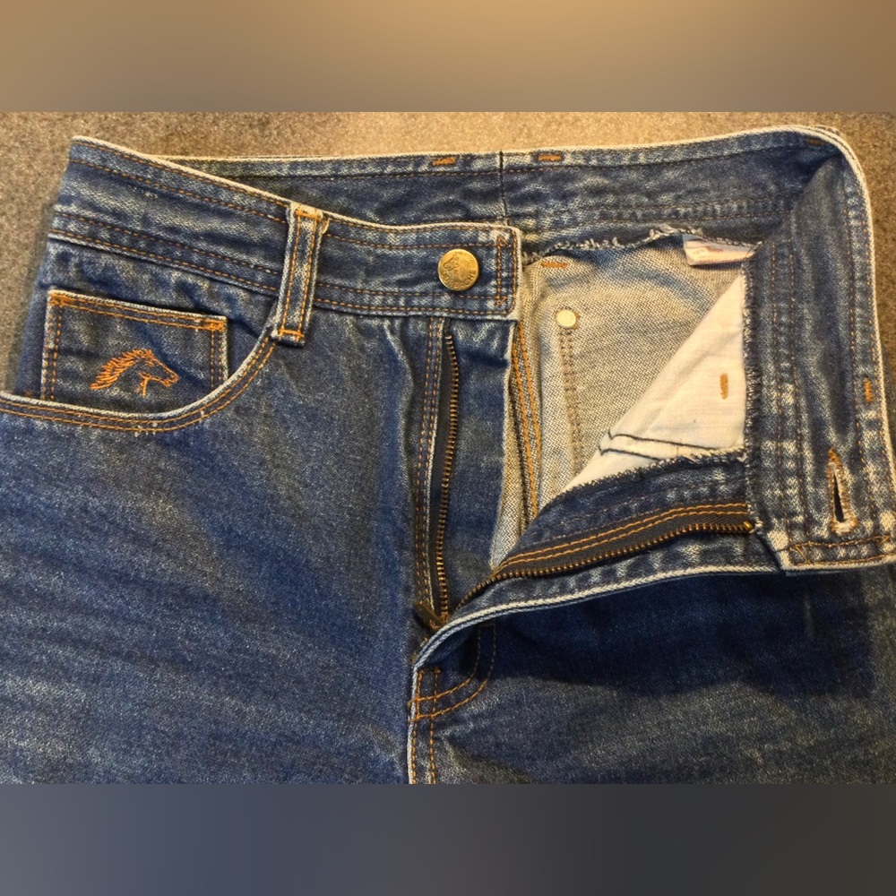 Vintage Jordache Jeans Unhemmed Long 24x33 Straight Horsehead Made USA 80s - Picture 5 of 13